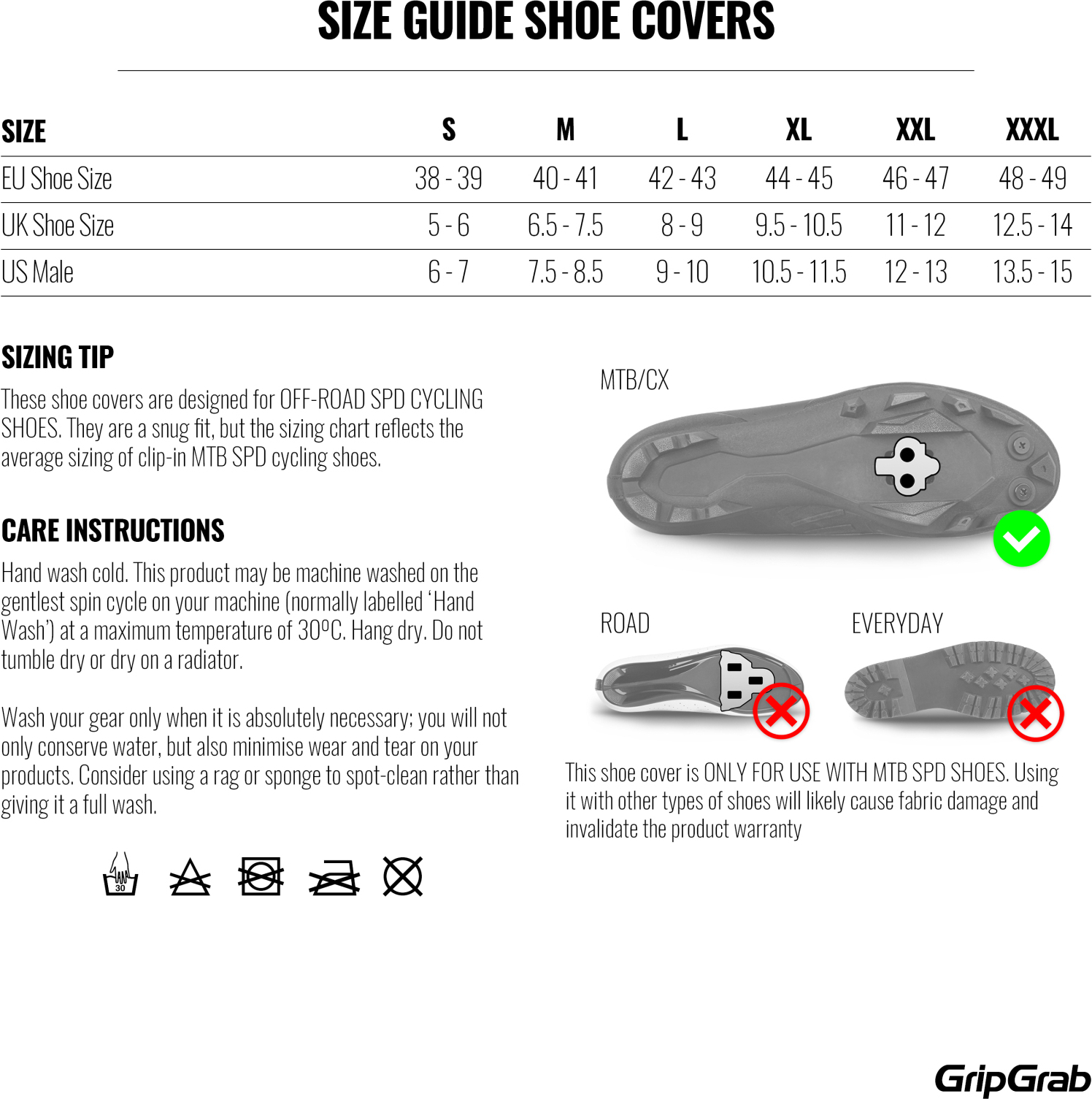 GripGrab AquaShield 2 Waterproof Gravel Shoe Covers M, black - Image 8