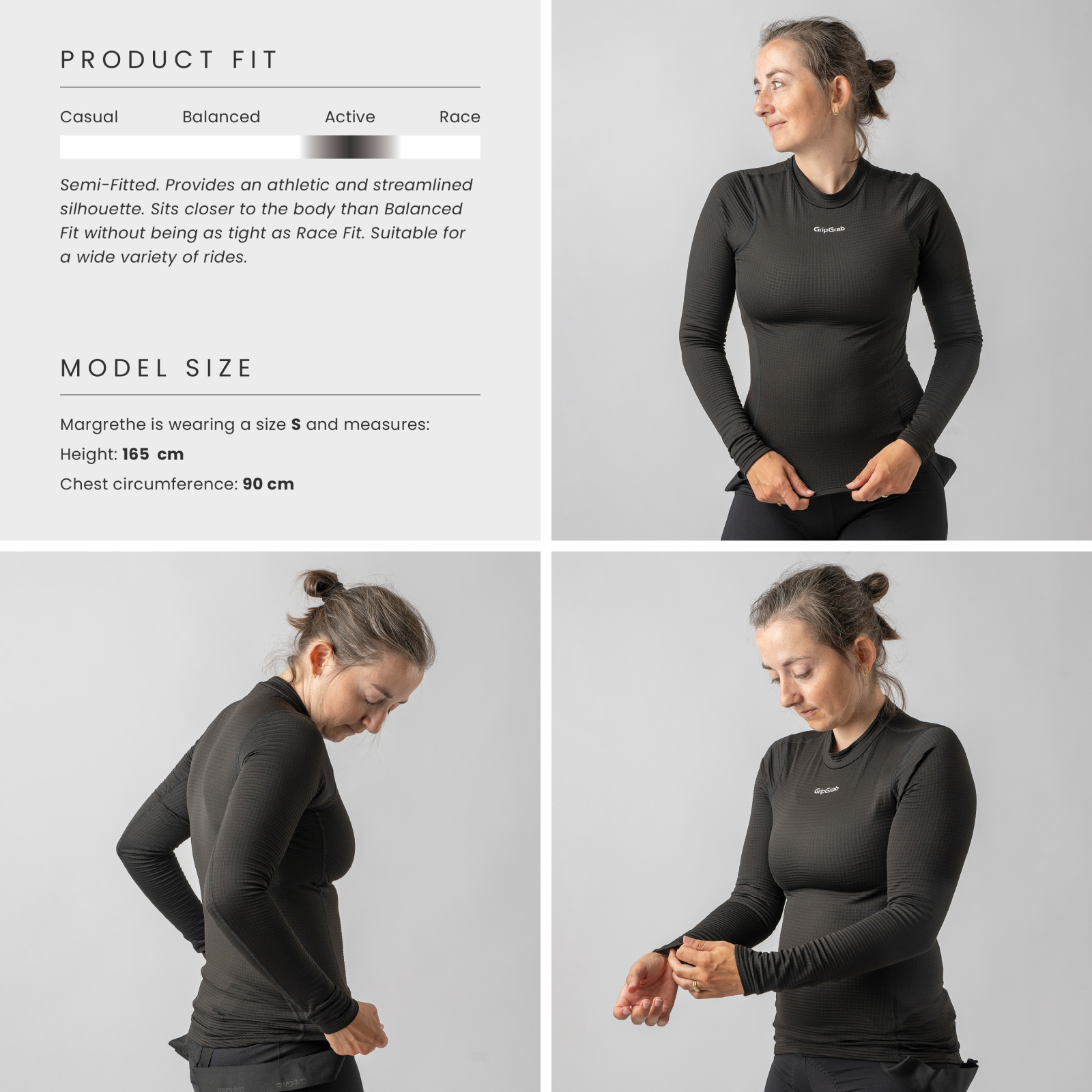 GripGrab Women's Ride Winter Long Sleeve Base Layer XL, black - Image 7