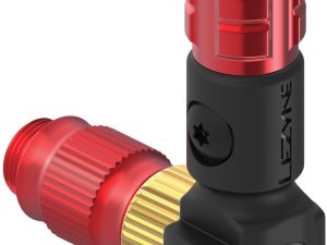 Lezyne ABS-1 Pro Chuck помпа Head with Presta and Shrader for High Pressure маркуч, red