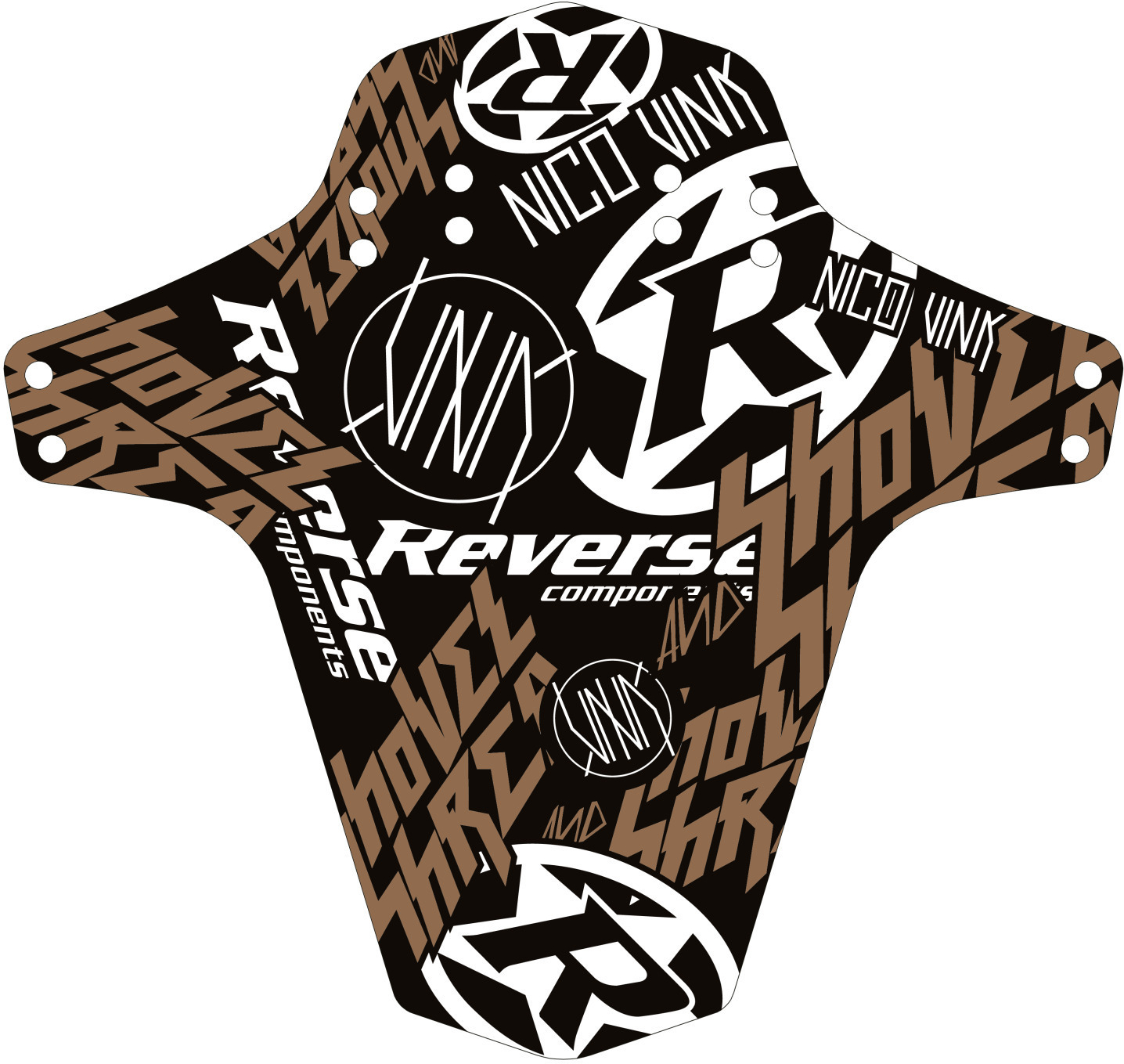 REVERSE Mudfender Nico Vink Stickerbomb (Black/Copper